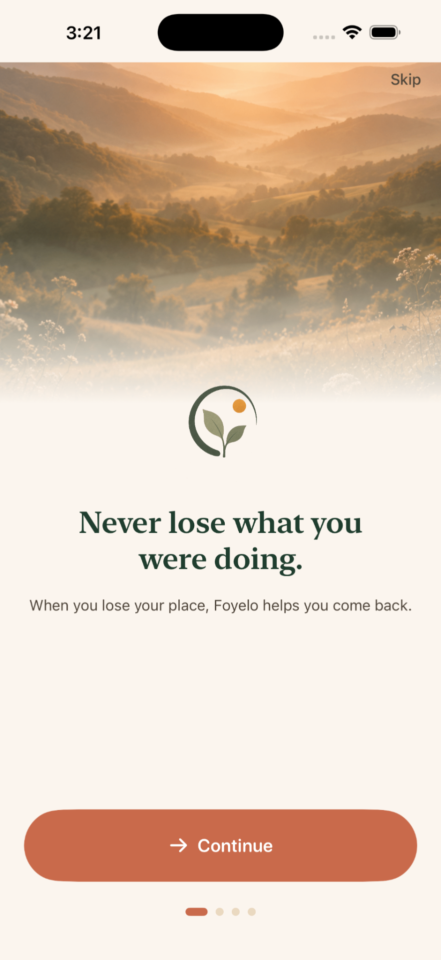 Never lose what you were doing — Foyelo helps you come back.